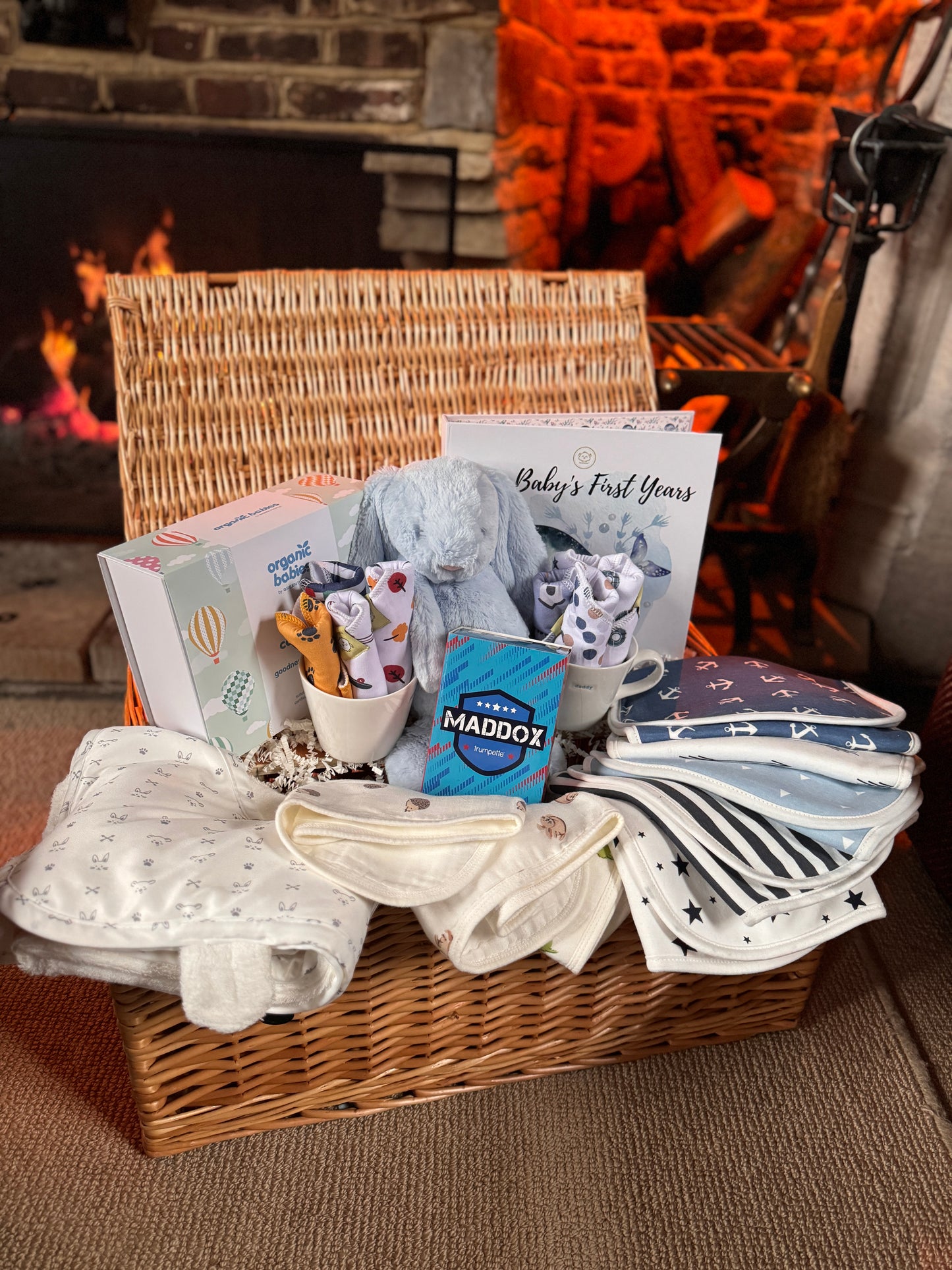 Large Welcome To The World Baby Boy Hamper